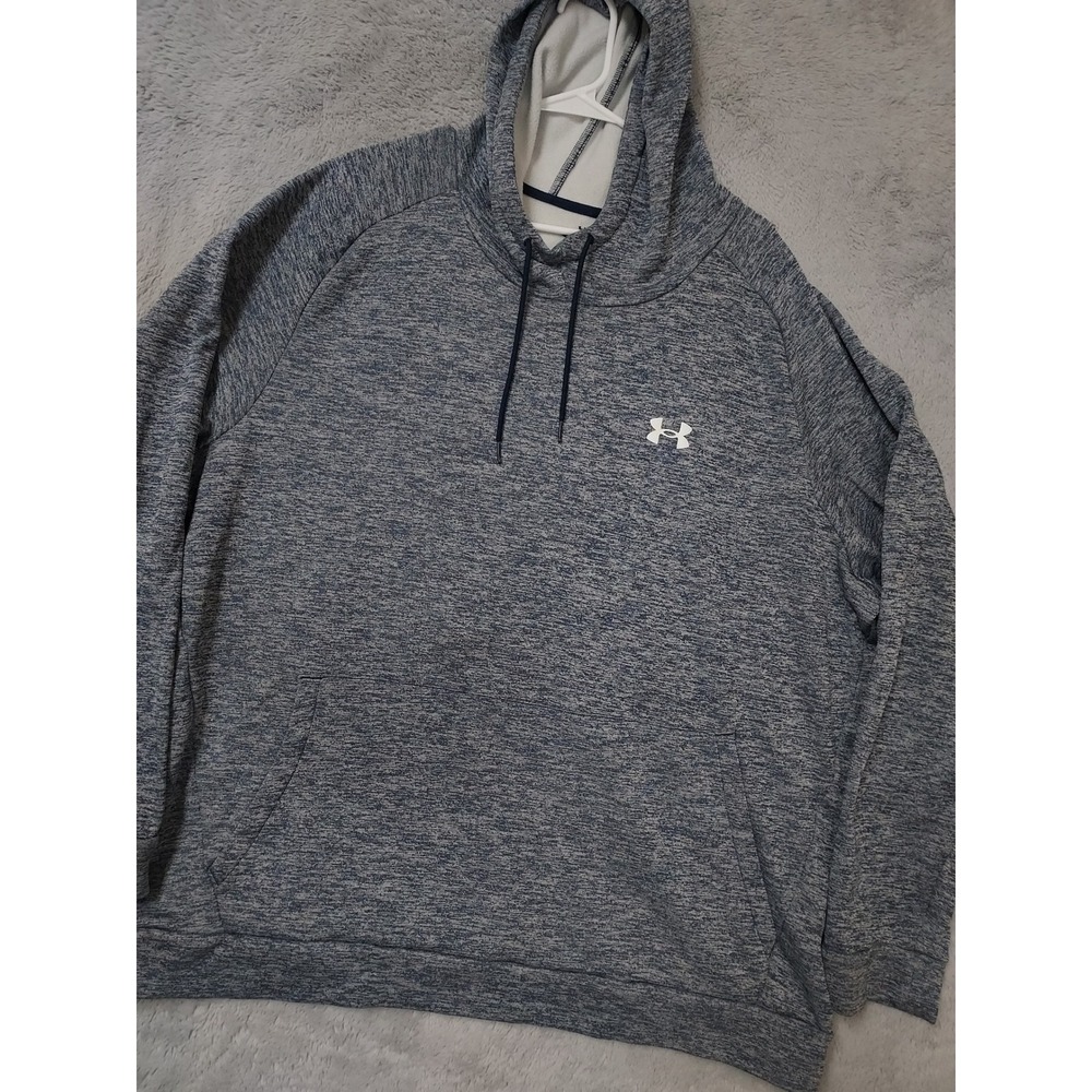 Under Armour Hoodie Mens 4XL Athletic Fleece Twist Drawstring Blue Heather Gym